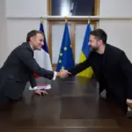 Президент Франції Еммануель Макрон на пресконференції за підсумками засідання Європейської ради у Брюсселі